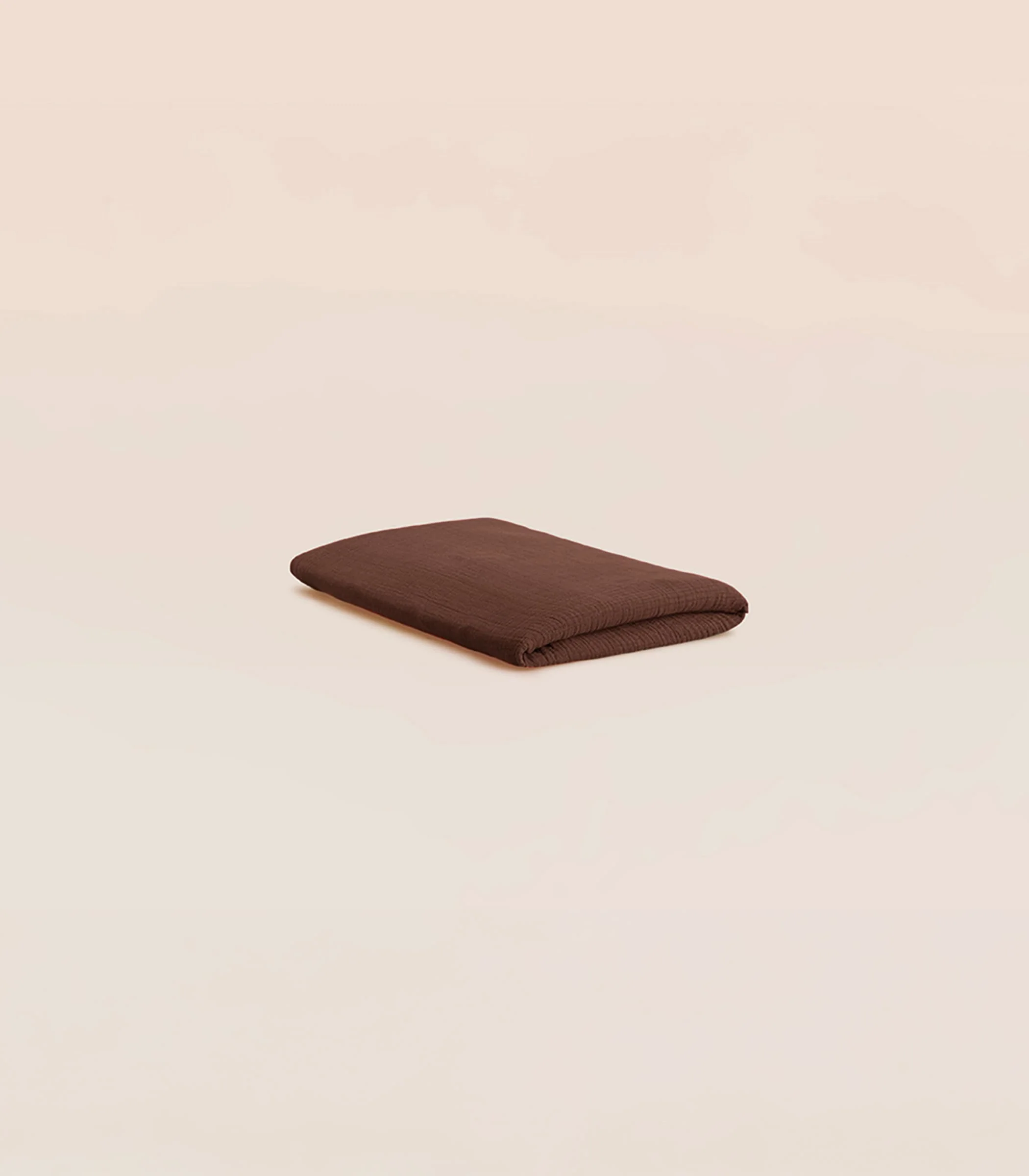 Drap housse en gaze de coton - Marron moka