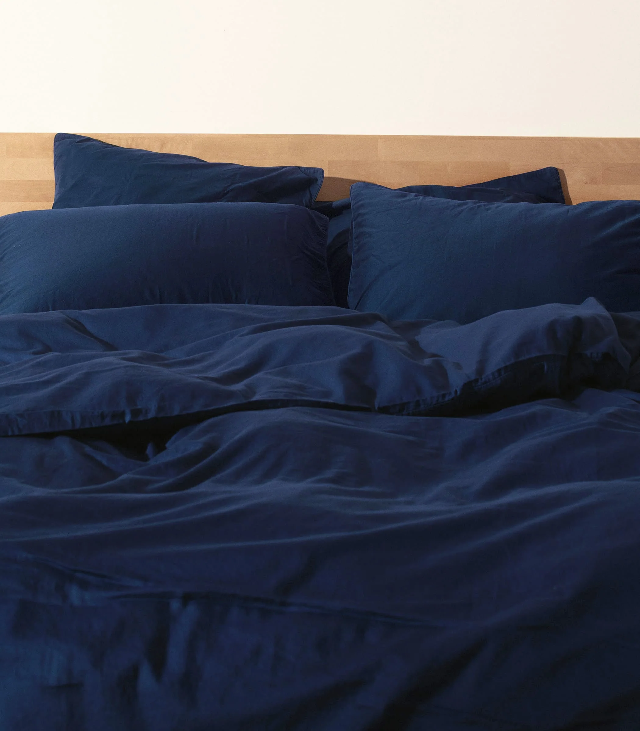Drap housse en satin de coton - Bleu meltem - Image 4