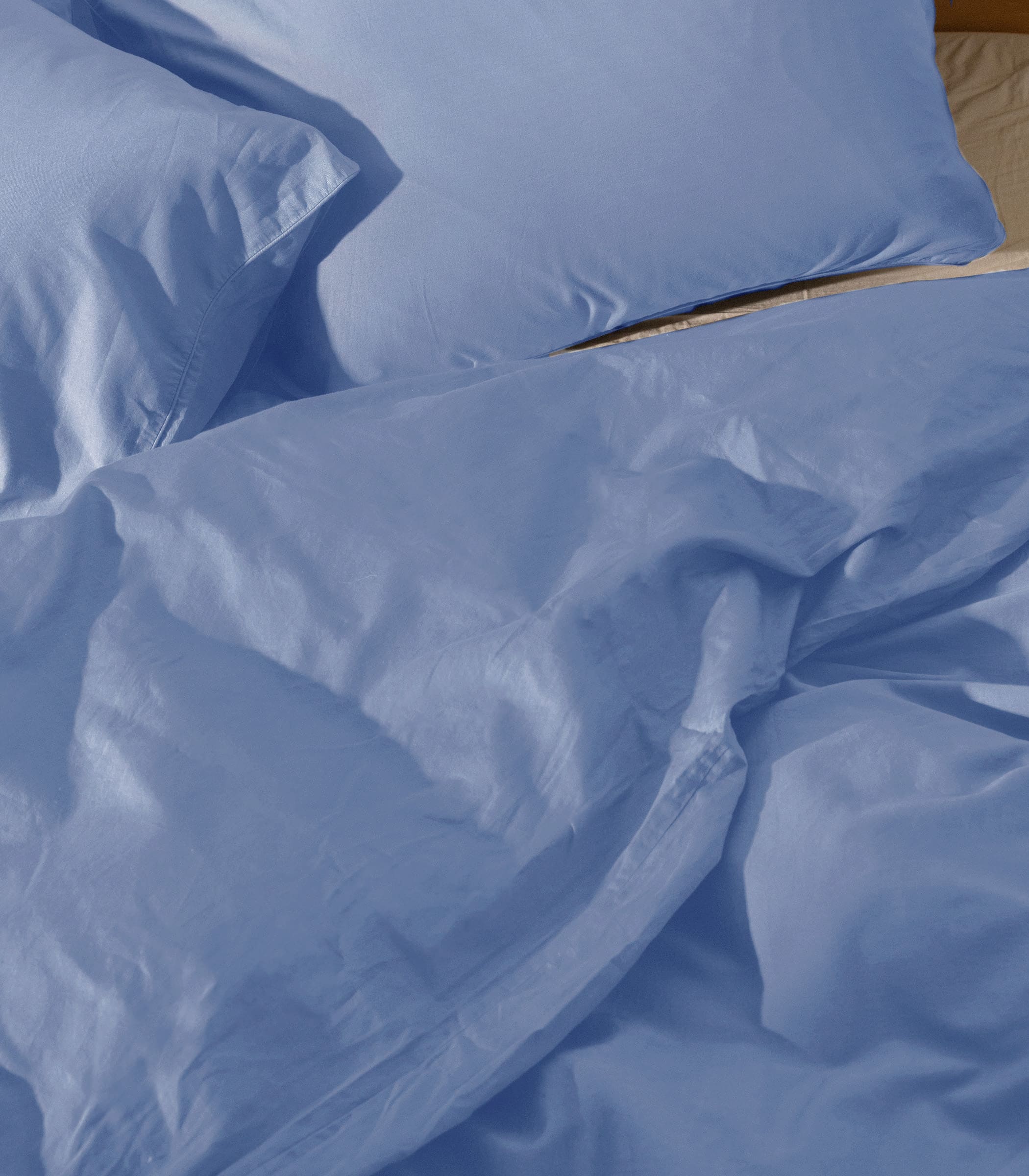 Drap housse en satin de coton - Bleu zephir - Image 4