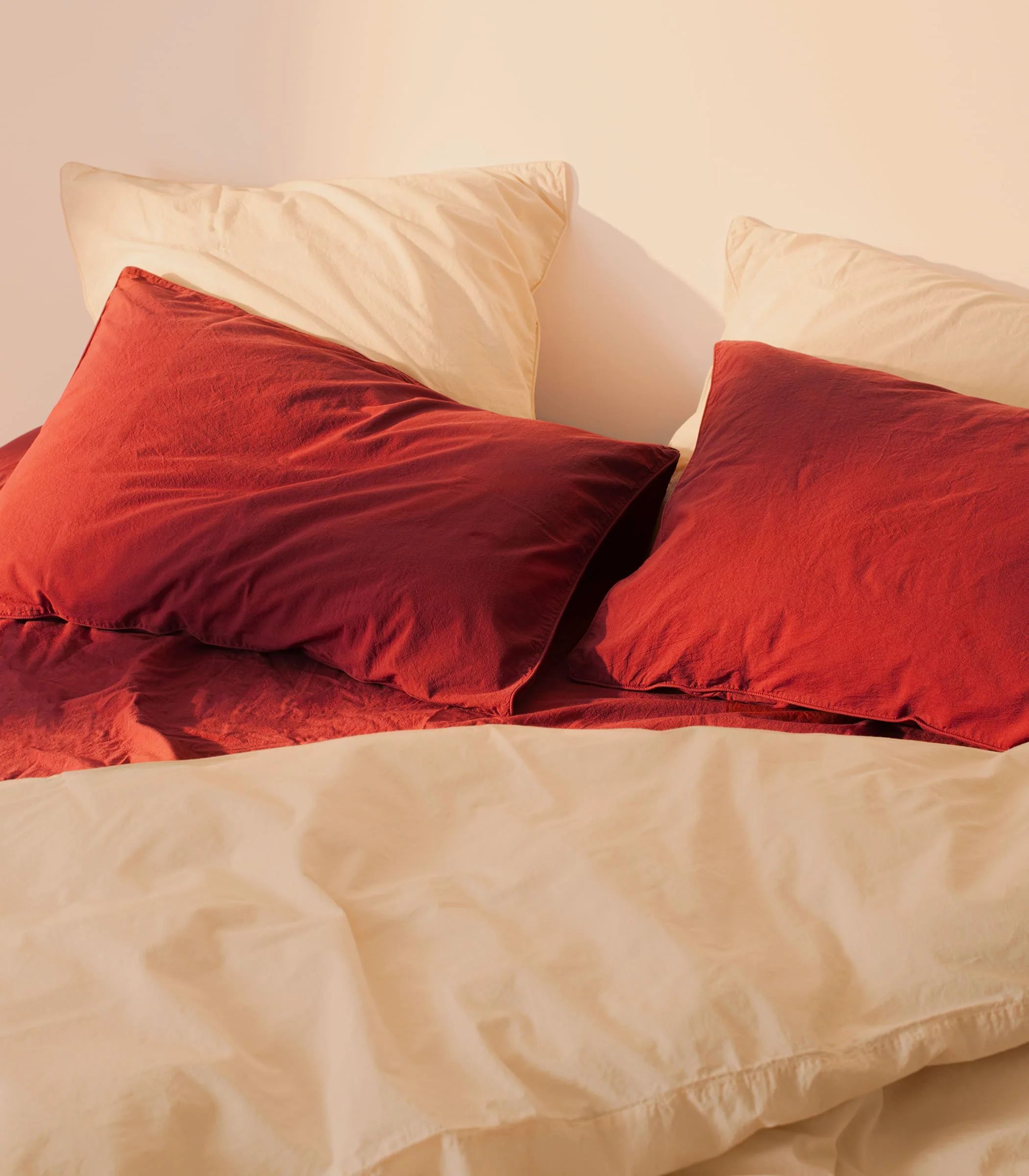 Drap housse en percale de coton - Beige ivoire - Image 5
