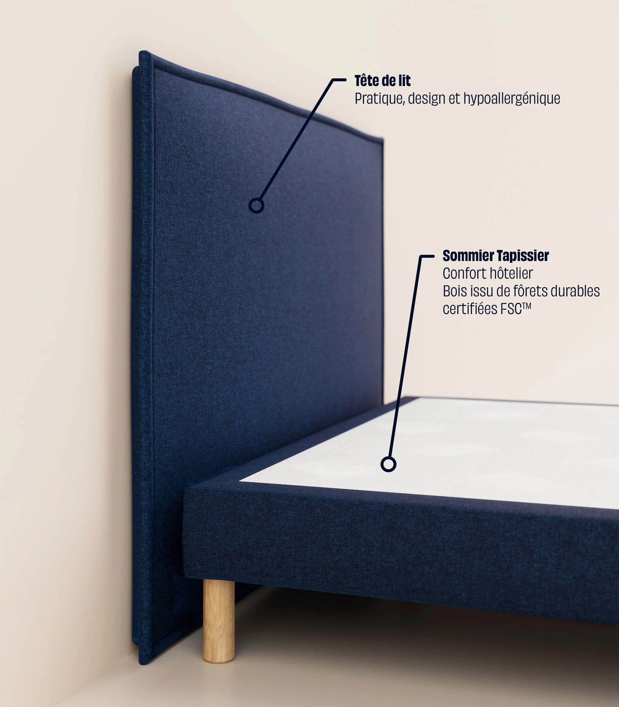 Lit tapissier – Bleu - Image 6