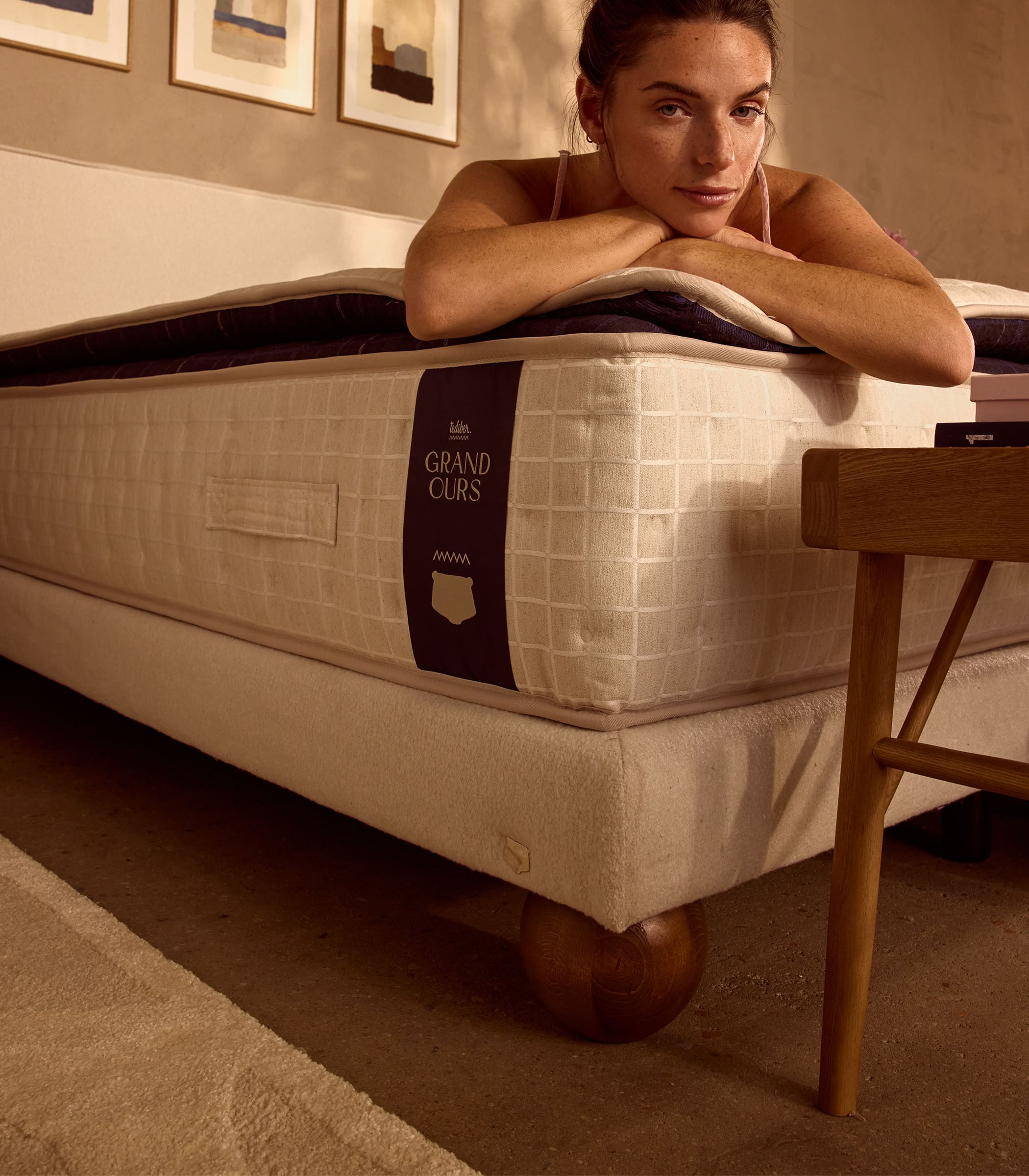 Sommier Grand Ours - Velours Sahara - Image 12
