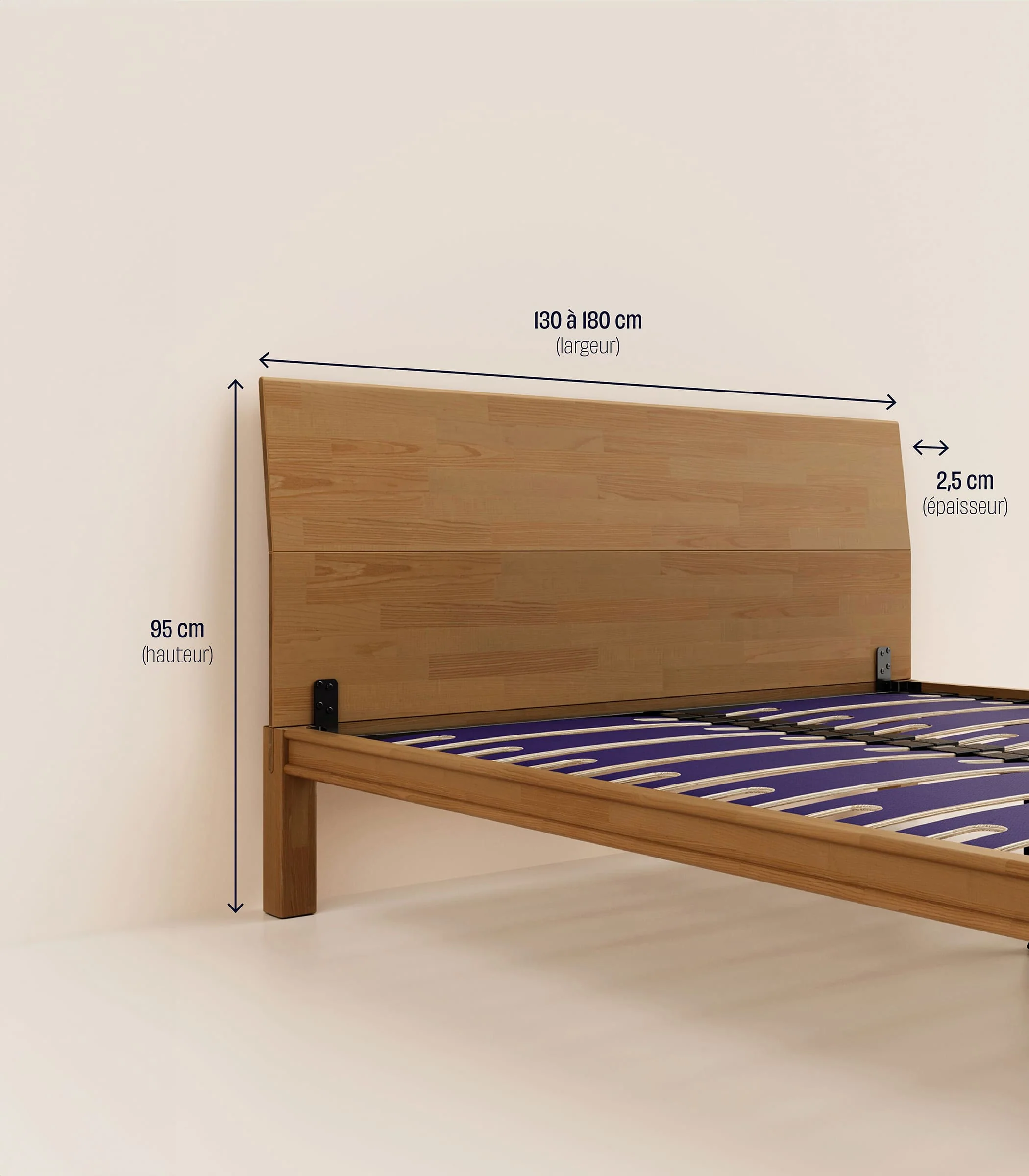 Tête de lit en bois - Bois foncé - Image 6