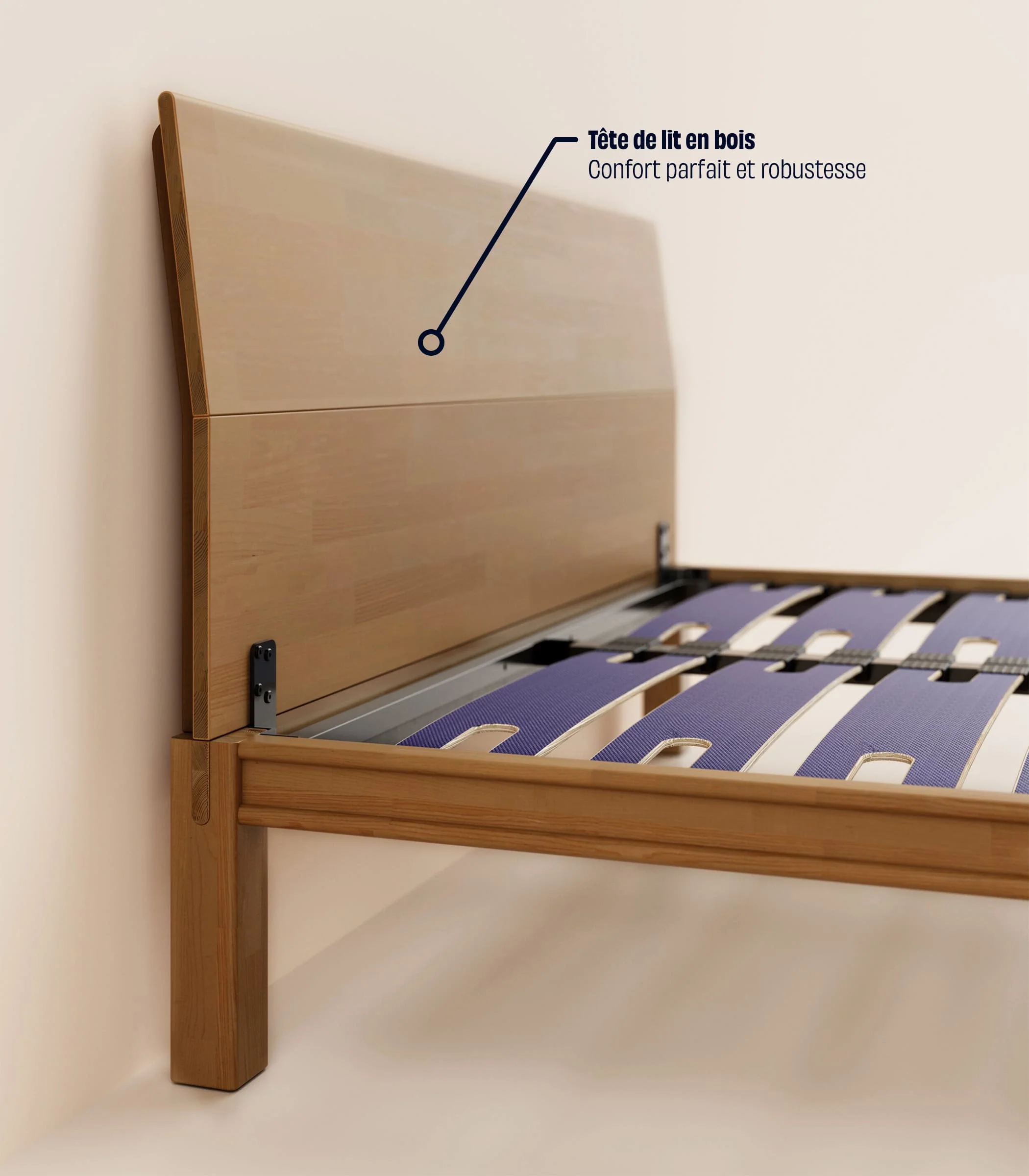 Tête de lit en bois - Bois foncé - Image 3